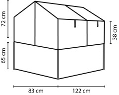 Vyvýšený záhon s pařeništěm VITAVIA GAIA JUMBO sklo 3 mm stříbrný LG3738 (3)