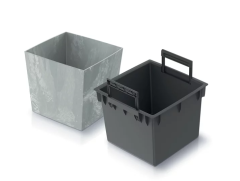 Květináč RATO LOW + vklad antracit (5)
