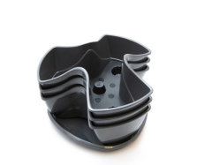 Květináče vertikální s nůžkami na bylinky MINI CASCADE antracit (5)